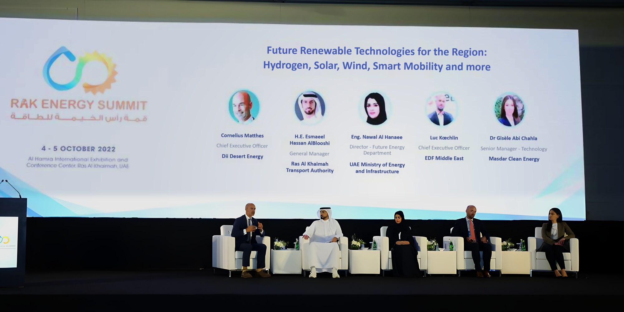 Panel discussion on future renewable technologies for the region at RAK Energy Summit